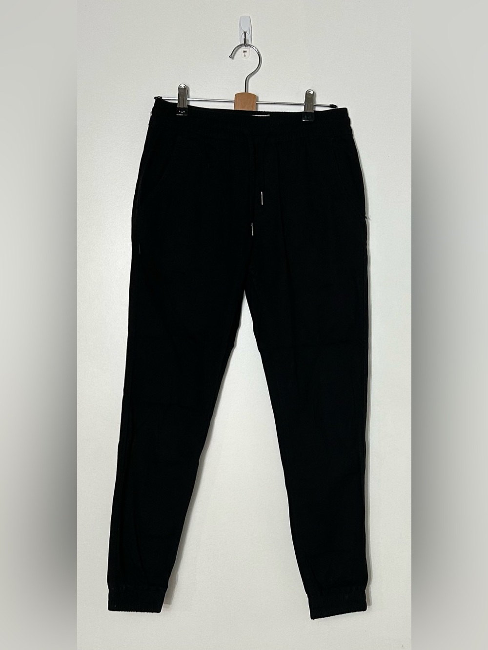 Unisex Black Joggers with Drawstring